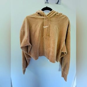 NWT Nike cropped ribbed valor hoodie - size S